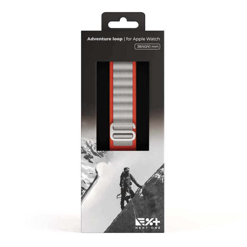 Curea NEXT ONE Adventure Loop pentru Apple Watch 41mm, Orange/Gray - iSTYLE RO