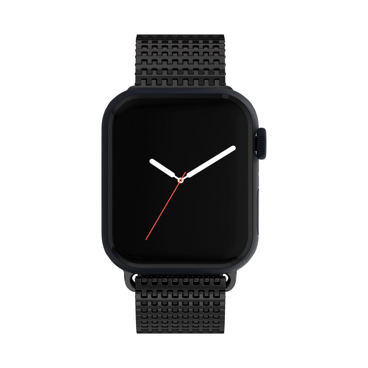 Curea metalica MESH NEXT ONE pentru Apple Watch 41/40/38 mm, Negru - iSTYLE RO