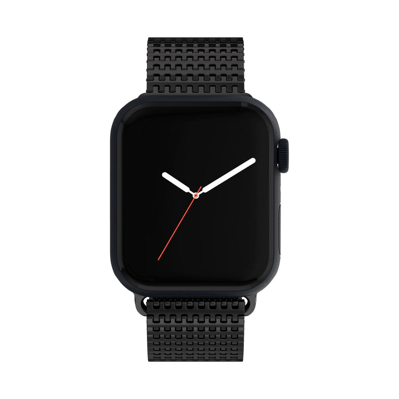 Curea metalica MESH NEXT ONE pentru Apple Watch 41/40/38 mm, Negru - iSTYLE RO