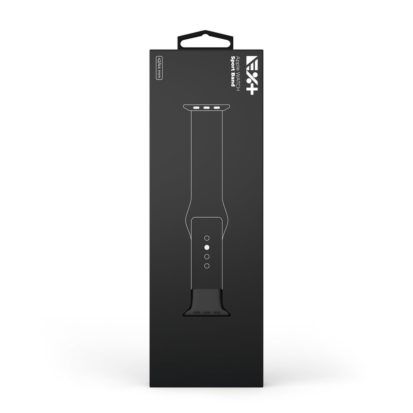 Curea NEXT ONE pentru Apple Watch 42/44mm, Silicon, Negru - iSTYLE RO