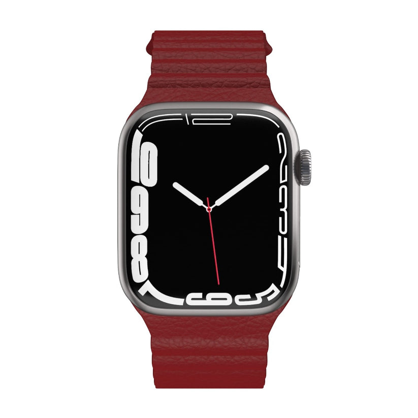Curea NEXT ONE Leather Loop pentru Apple Watch 42-44mm, Claret - iSTYLE RO