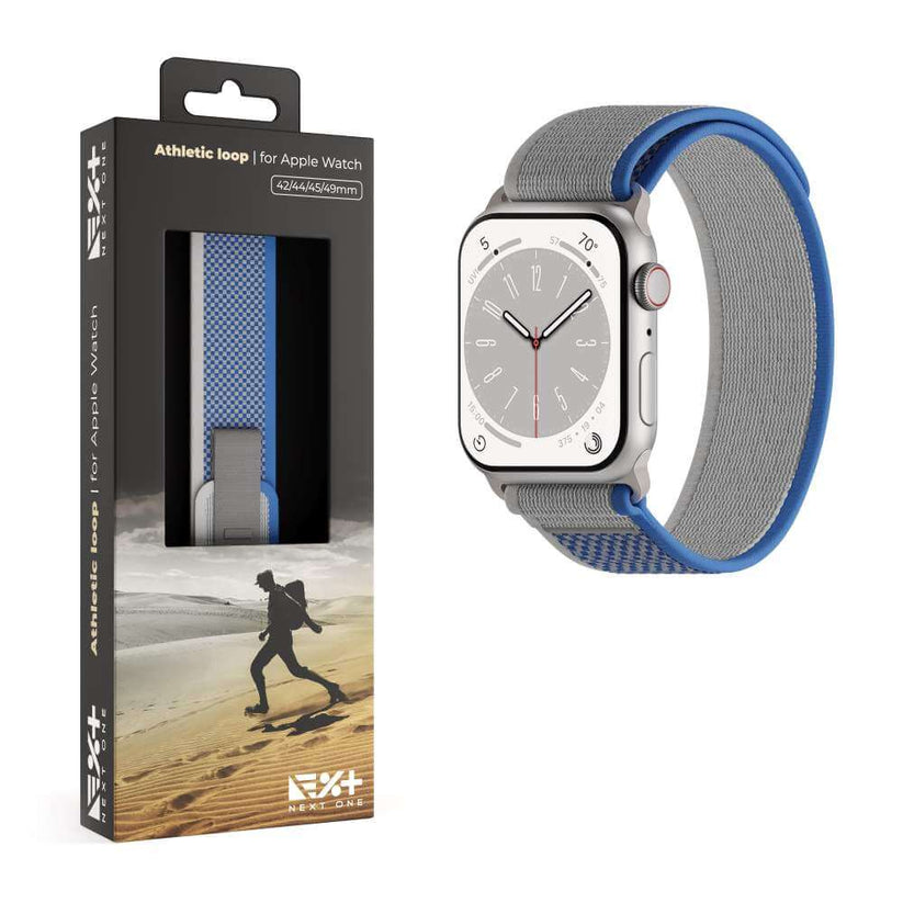 Curea NEXT ONE Athletic Loop pentru Apple Watch 45/49mm, Silver - iSTYLE RO