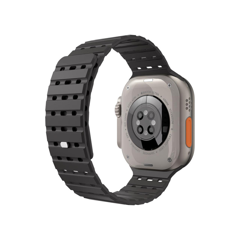 Curea NEXT ONE pentru Apple Watch 46/49 mm, Silicon, Negru - iSTYLE RO