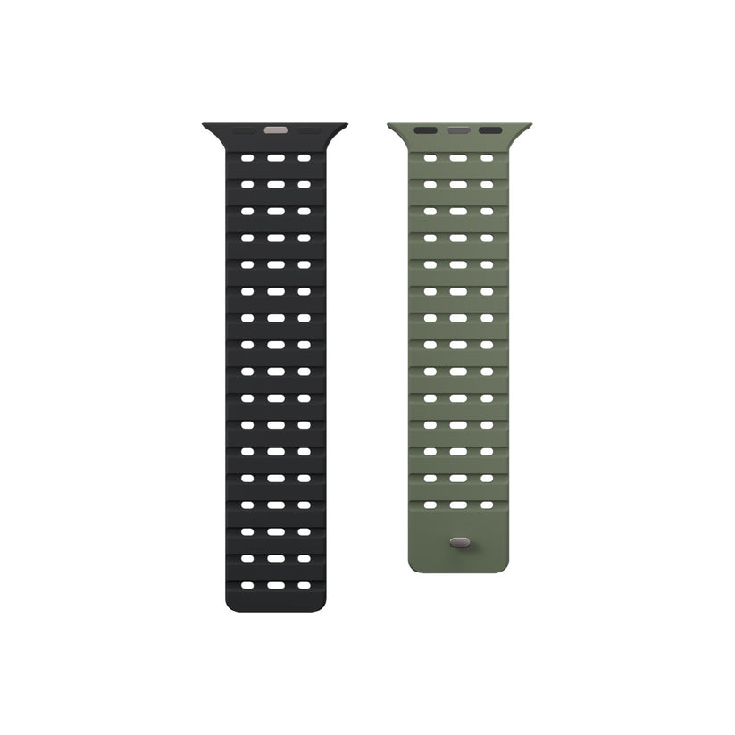 Curea NEXT ONE pentru Apple Watch 46/49 mm, Silicon, Verde - iSTYLE RO
