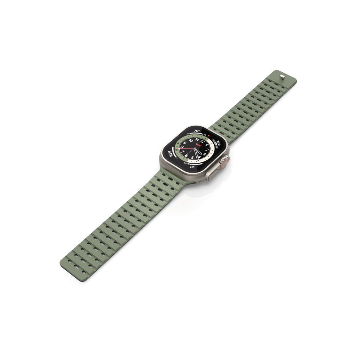 Curea NEXT ONE pentru Apple Watch 46/49 mm, Silicon, Verde - iSTYLE RO