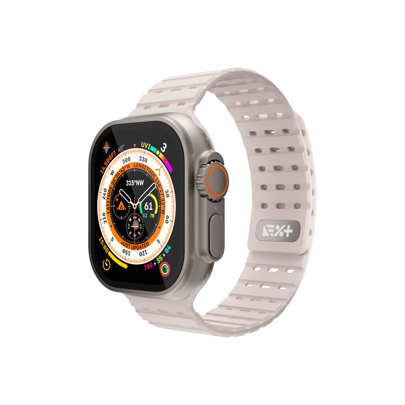 Curea NEXT ONE pentru Apple Watch 46/49 mm, Silicon, Roz - iSTYLE RO