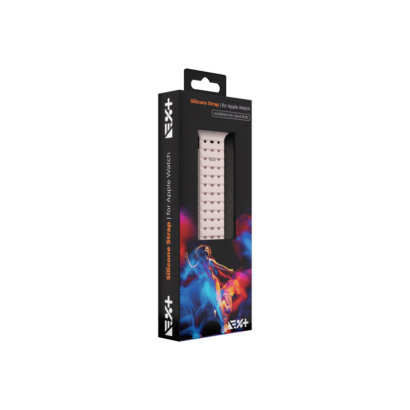 Curea NEXT ONE pentru Apple Watch 46/49 mm, Silicon, Roz - iSTYLE RO