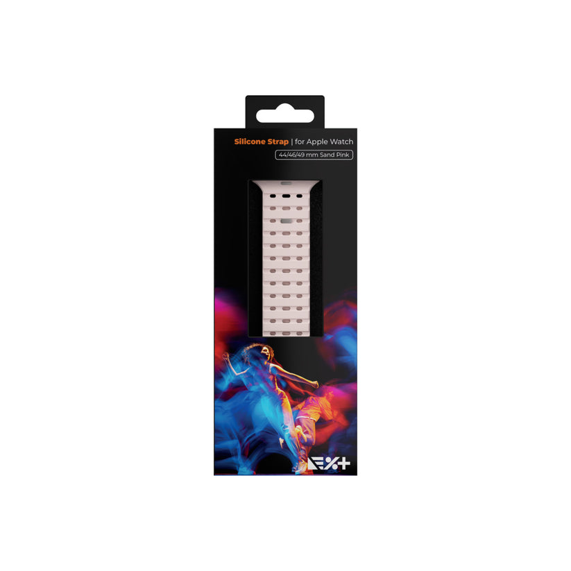 Curea NEXT ONE pentru Apple Watch 46/49 mm, Silicon, Roz - iSTYLE RO