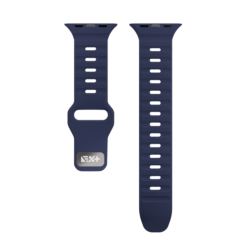 Curea NEXT ONE ACTIVE pentru Apple Watch 44/46/49mm, Silicon, Albastru - iSTYLE RO