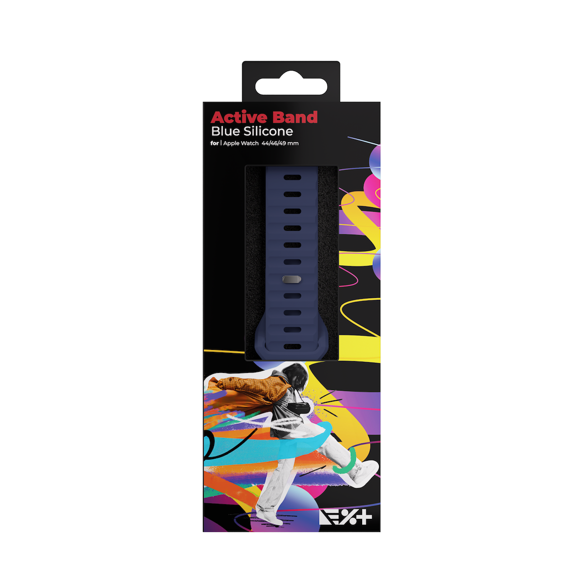 Curea NEXT ONE ACTIVE pentru Apple Watch 44/46/49mm, Silicon, Albastru - iSTYLE RO