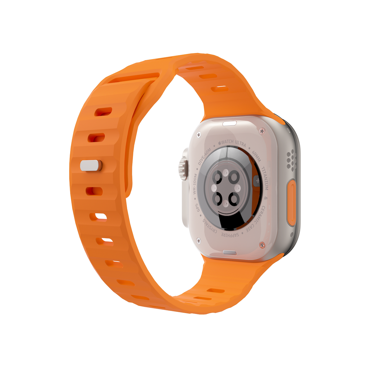 Curea NEXT ONE ACTIVE pentru Apple Watch 44/46/49mm, Silicon, Portocaliu - iSTYLE RO