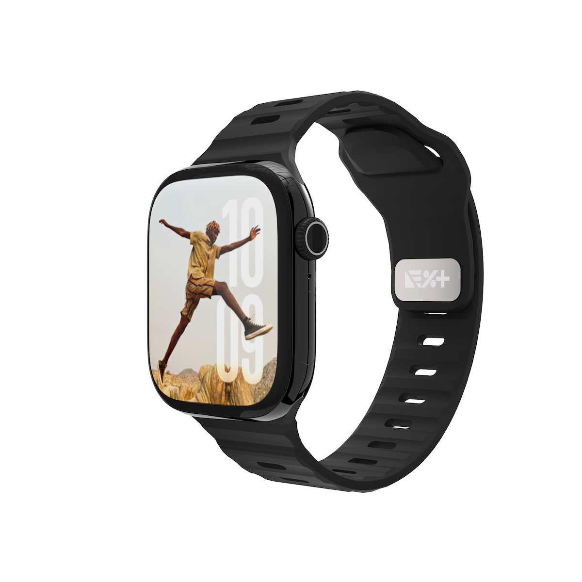Curea NEXT ONE ACTIVE pentru Apple Watch 40/42mm, Silicon, Negru - iSTYLE RO