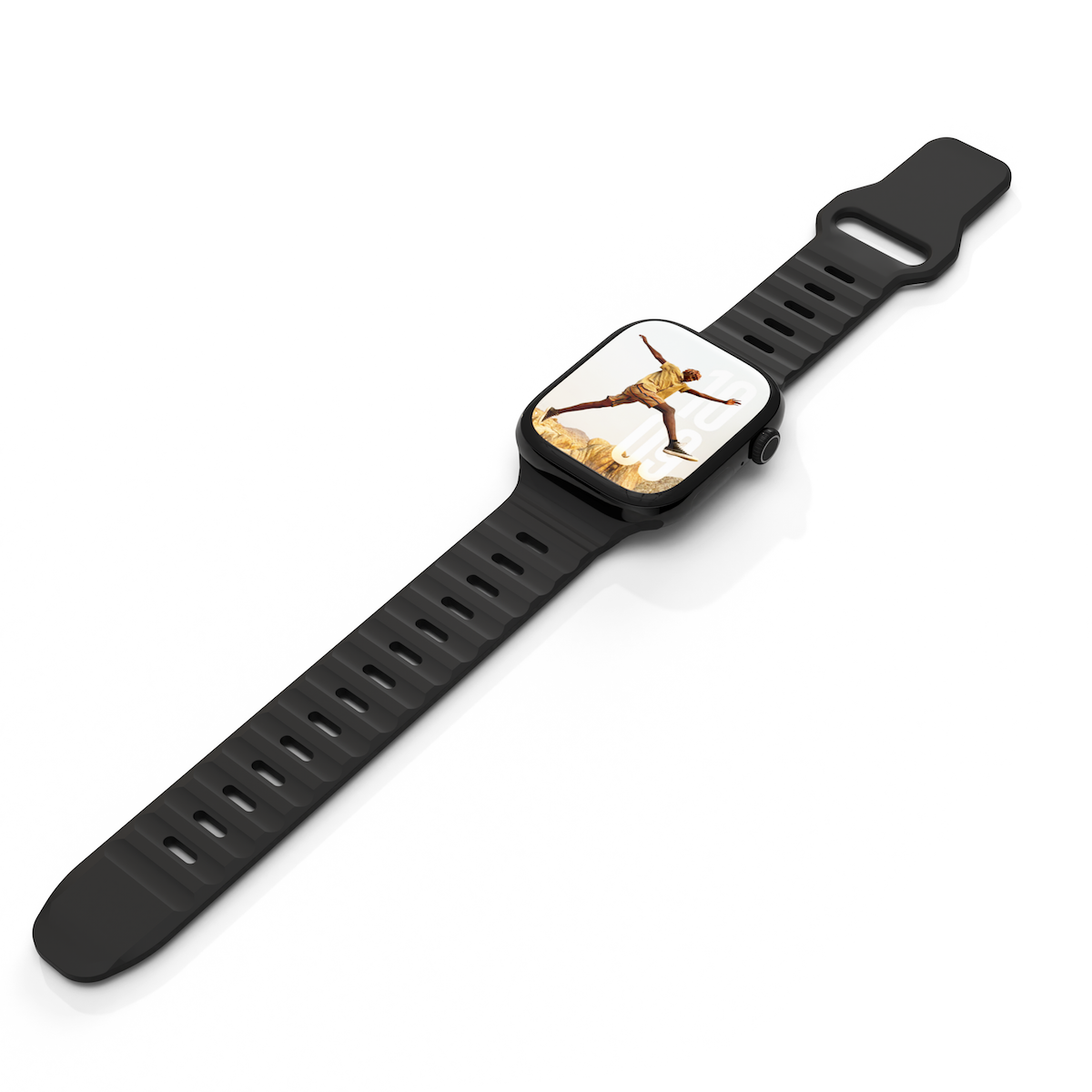 Curea NEXT ONE ACTIVE pentru Apple Watch 40/42mm, Silicon, Negru - iSTYLE RO