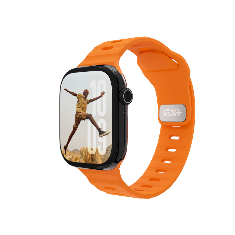 Curea NEXT ONE ACTIVE pentru Apple Watch 40/42mm, Silicon, Portocaliu - iSTYLE RO