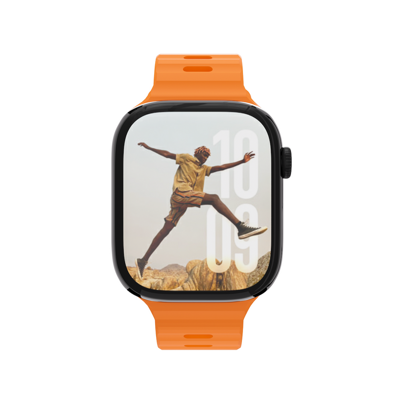 Curea NEXT ONE ACTIVE pentru Apple Watch 40/42mm, Silicon, Portocaliu - iSTYLE RO