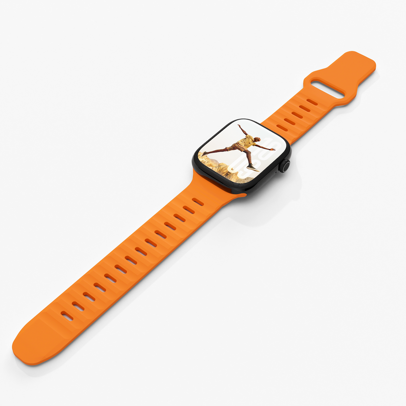 Curea NEXT ONE ACTIVE pentru Apple Watch 40/42mm, Silicon, Portocaliu - iSTYLE RO