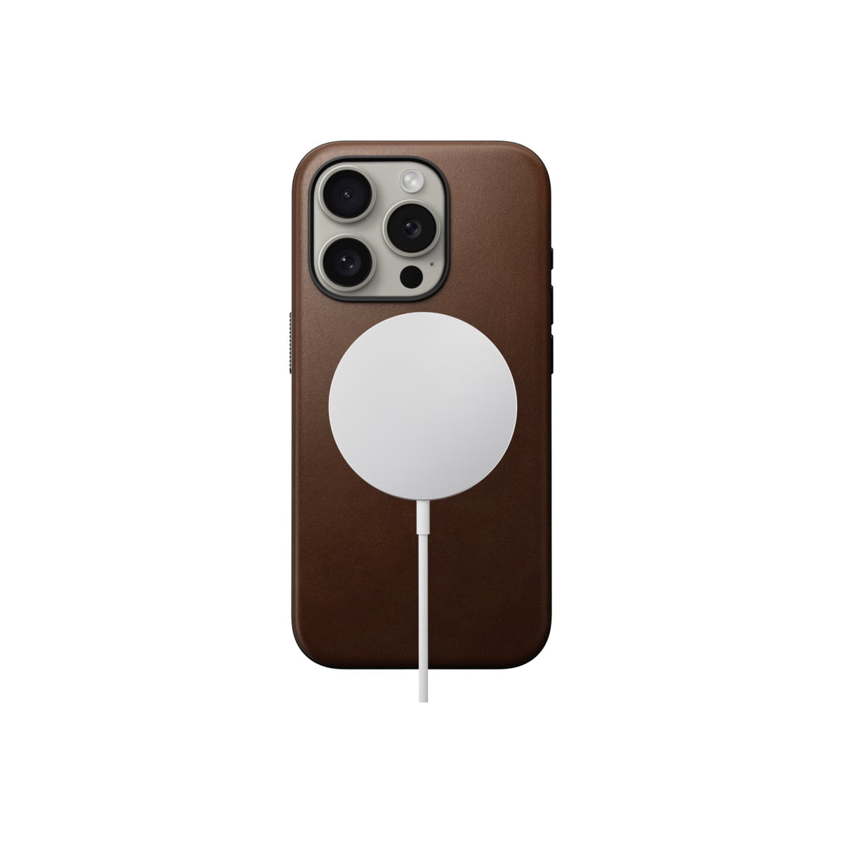 Husa de protectie Nomad Modern pentru iPhone 15 Pro, Piele, Maro - iSTYLE RO