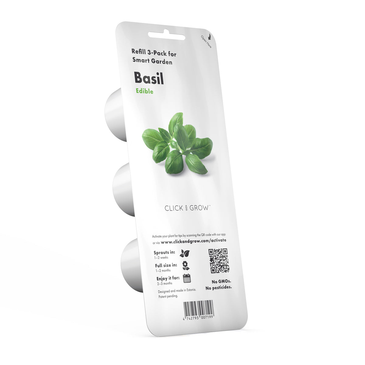 Capsule Click & Grow cu seminte si substrat de busuioc 3buc - iSTYLE RO