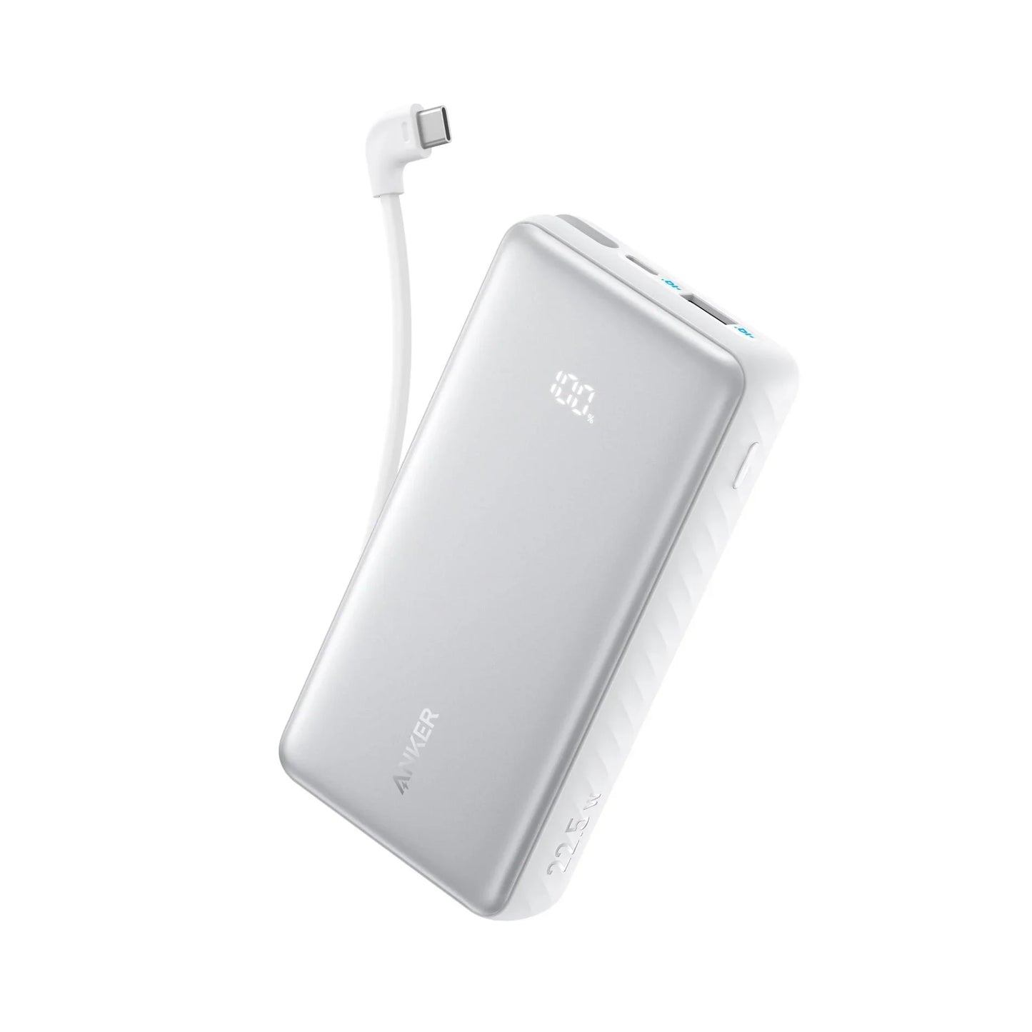 Baterie Externa Anker Zolo 10K 22.5W Cablu USB-C Inclus Alb