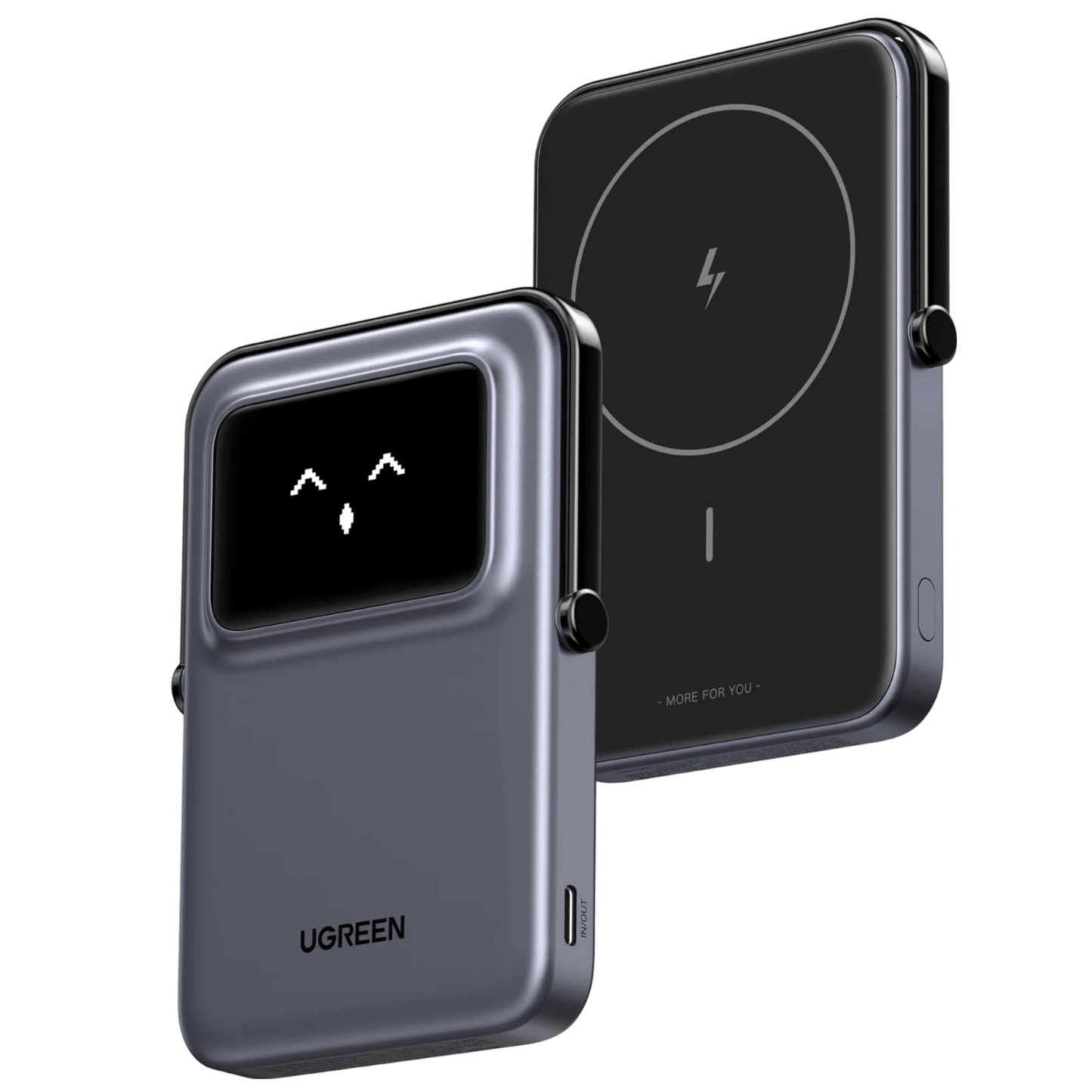 Baterie externa UGREEN UNO Magnetic, 5000mAh, 20W, PD+FQI, USB-C, Gri