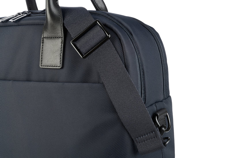 Geanta Tucano cu elemente de piele, 16", Bleumarin/Negru - iSTYLE RO