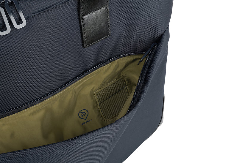 Geanta Tucano cu elemente de piele, 16", Bleumarin/Negru - iSTYLE RO