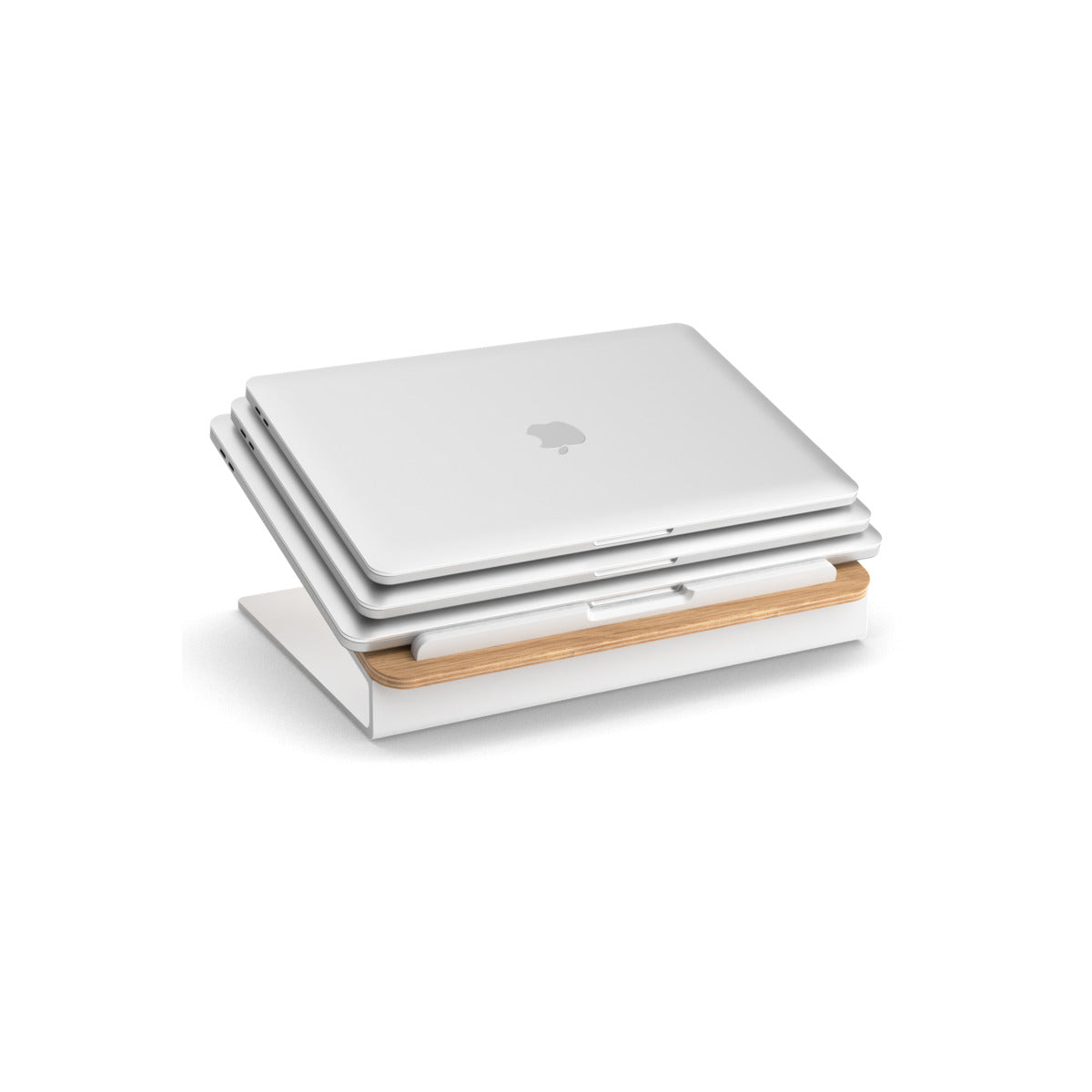 Suport Woodcessories pentru laptop Oat/White - iSTYLE RO
