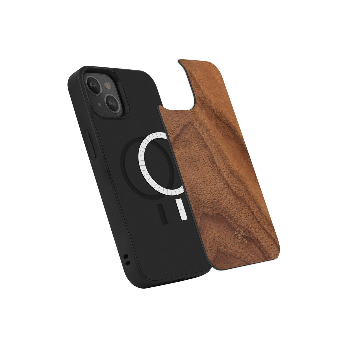 Husa de protectie Woodcessories cu MagSafe pentru iPhone 13 Mini, Walnut - iSTYLE RO
