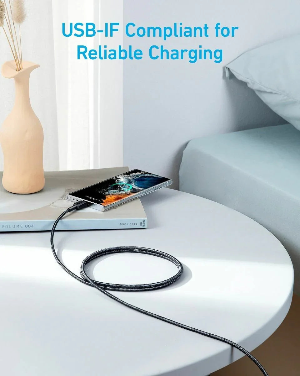 Cablu de date Anker 322 USB-C 0.91m negru
