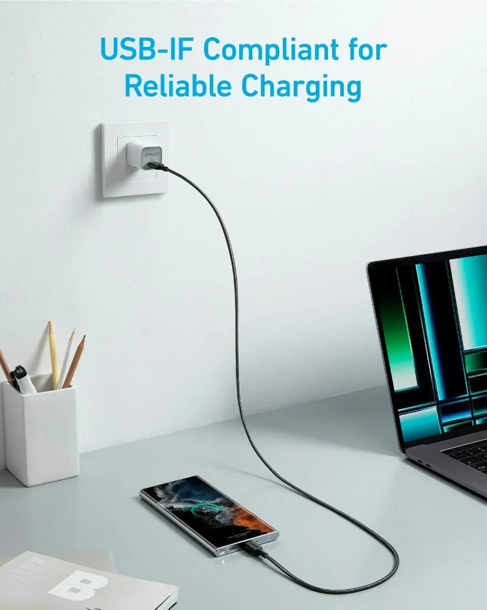 Cablu de date Anker 322 USB-C 0.91m negru