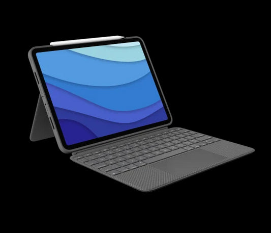 Husa Logitech Combo Touch cu tastatura si trackpad detasabile pentru iPad Pro 11" gen 1-4, US, Gri - iSTYLE RO