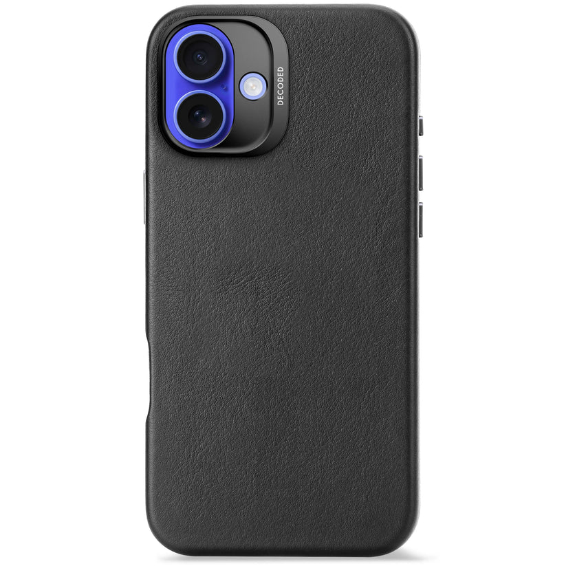 Husa de protectie DECODED pentru iPhone 16 Plus, Piele, Negru - iSTYLE RO