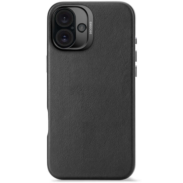 Husa de protectie DECODED pentru iPhone 16 Plus, Piele, Negru - iSTYLE RO