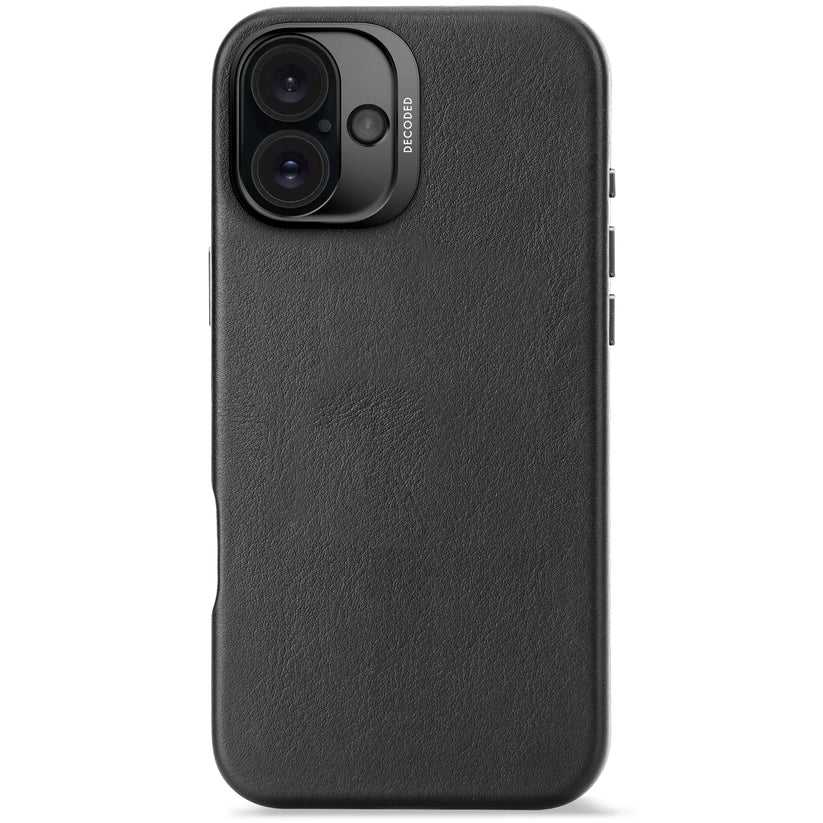 Husa de protectie DECODED pentru iPhone 16 Plus, Piele, Negru - iSTYLE RO