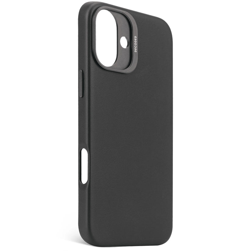 Husa de protectie DECODED pentru iPhone 16 Plus, Piele, Negru - iSTYLE RO