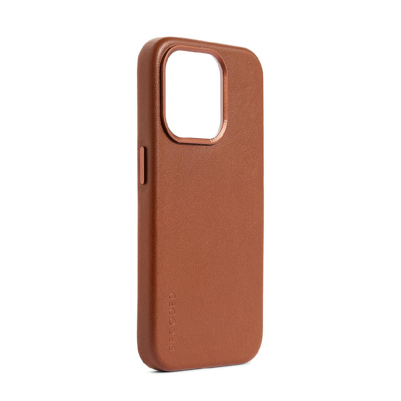 Husa de protectie Decoded cu MagSafe pentru iPhone 15 Pro, Piele, Maro - iSTYLE RO