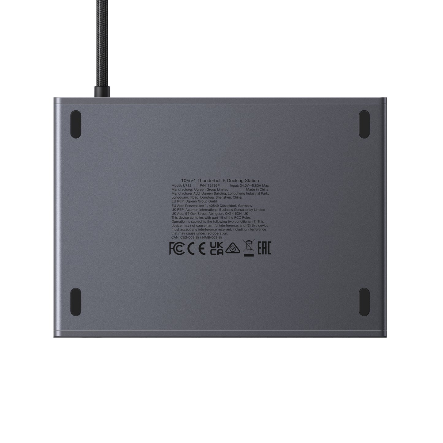 Hub UGREEN Maxidok, 10-in-1, Thunderbolt 5, Gri
