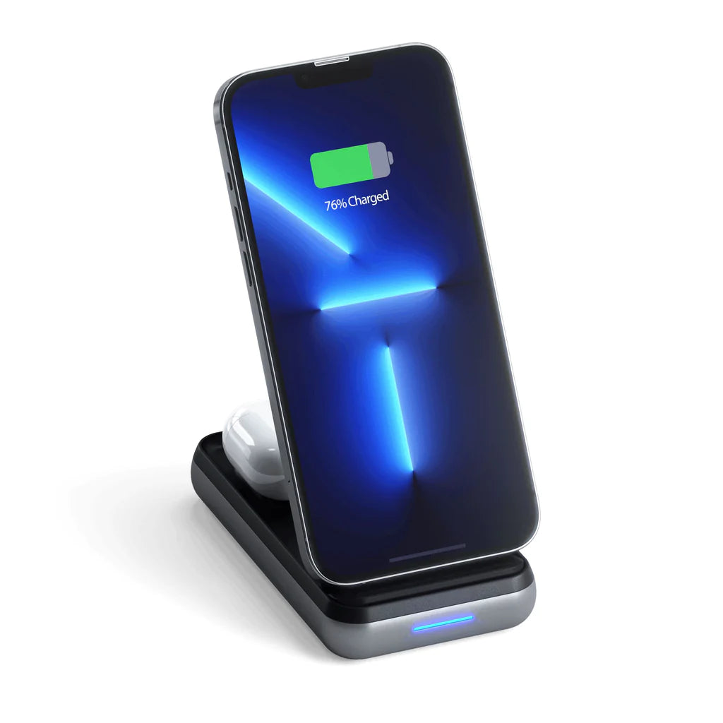 Stand de alimentare Satechi, 10000 mAh, Duo Wireless pentru iPhone & AirPods - iSTYLE RO