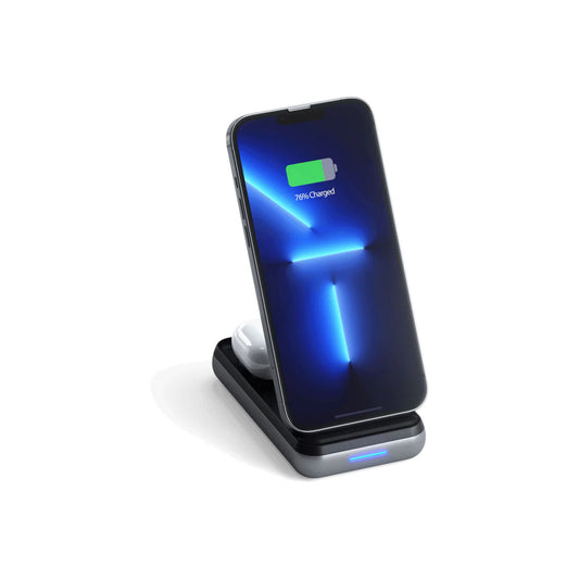 Stand de alimentare Satechi, 10000 mAh, Duo Wireless pentru iPhone & AirPods - iSTYLE RO