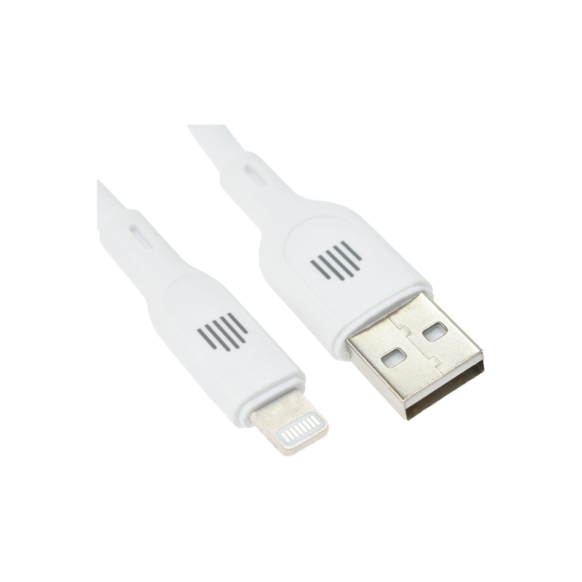 Cablu de date Dviced USB-A la Lightning silicon 1.25m, Alb - iSTYLE RO