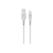 Cablu de date Dviced USB-A la Lightning silicon 1.25m, Alb - iSTYLE RO