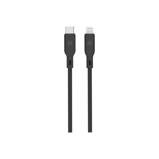 Cablu de date Dviced USB-C la Lightning silicon 1.25m, Negru - iSTYLE RO
