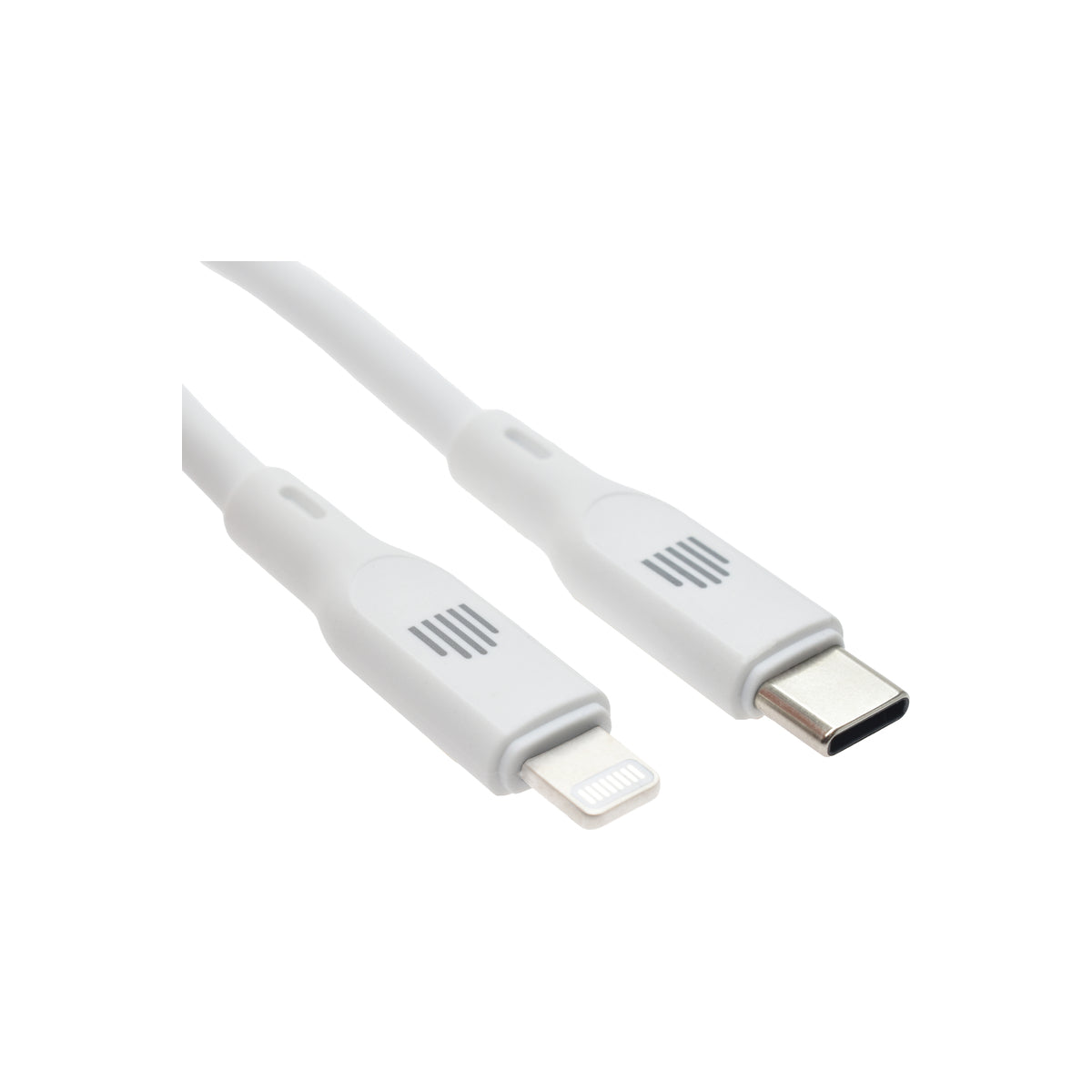 Cablu de date Dviced USB-C la Lightning silicon 1.25m, Alb - iSTYLE RO