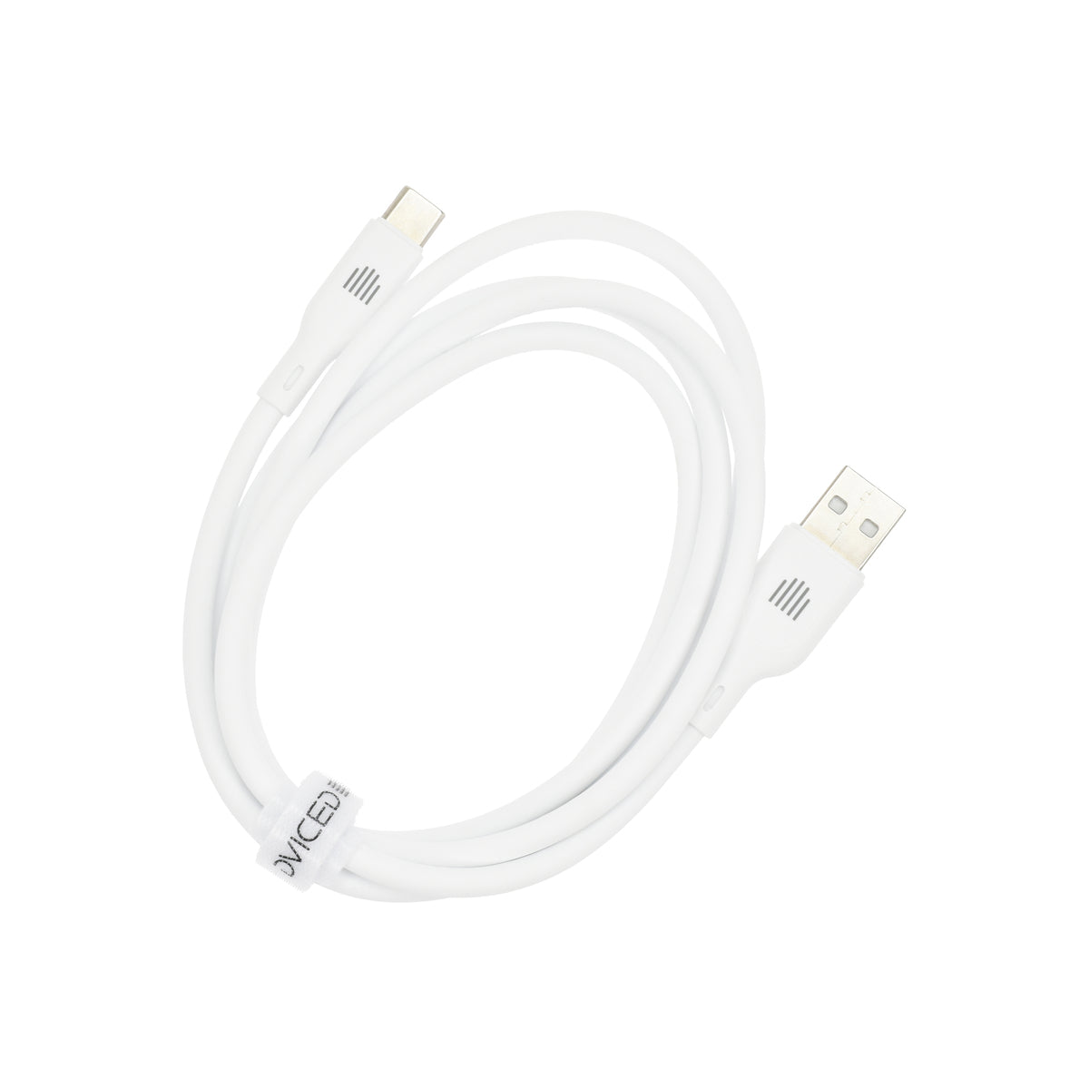 Cablu de date Dviced USB-A la USB-C silicon 1.25m, Alb - iSTYLE RO
