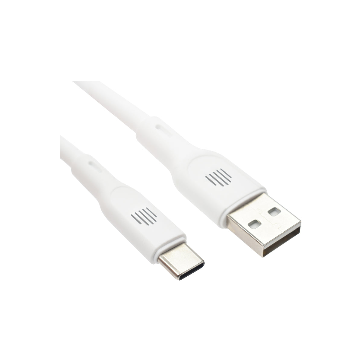 Cablu de date Dviced USB-A la USB-C silicon 1.25m, Alb - iSTYLE RO