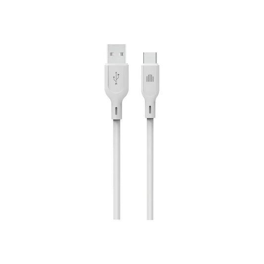 Cablu de date Dviced USB-A la USB-C silicon 1.25m, Alb - iSTYLE RO