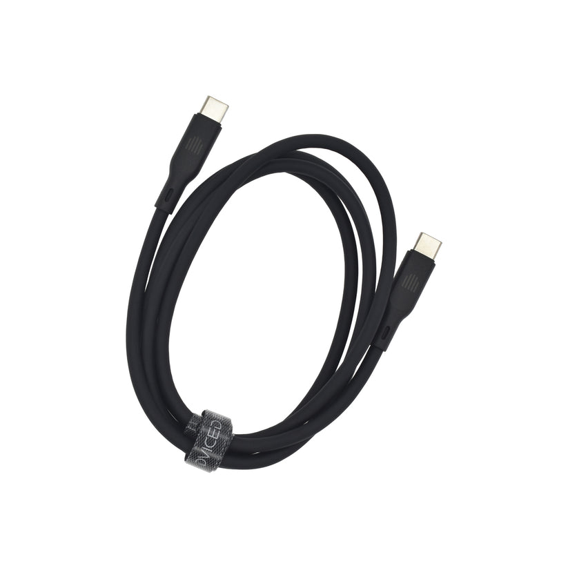 Cablu de date Dviced USB-C la USB-C silicon 1.25m, Negru - iSTYLE RO