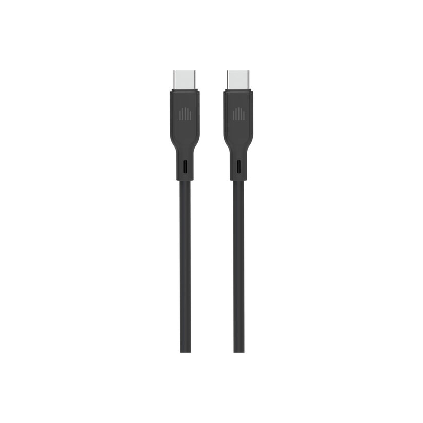 Cablu de date Dviced USB-C la USB-C silicon 1.25m, Negru - iSTYLE RO
