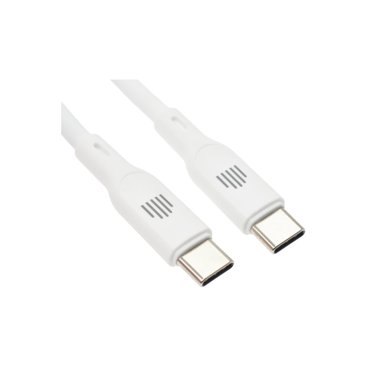 Cablu de date Dviced USB-C la USB-C silicon 1.25m, Alb - iSTYLE RO