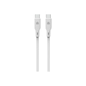Cablu de date Dviced USB-C la USB-C silicon 1.25m, Alb - iSTYLE RO